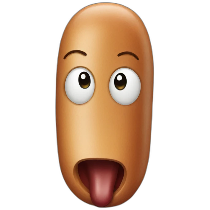 Comedian talking sausage emoji