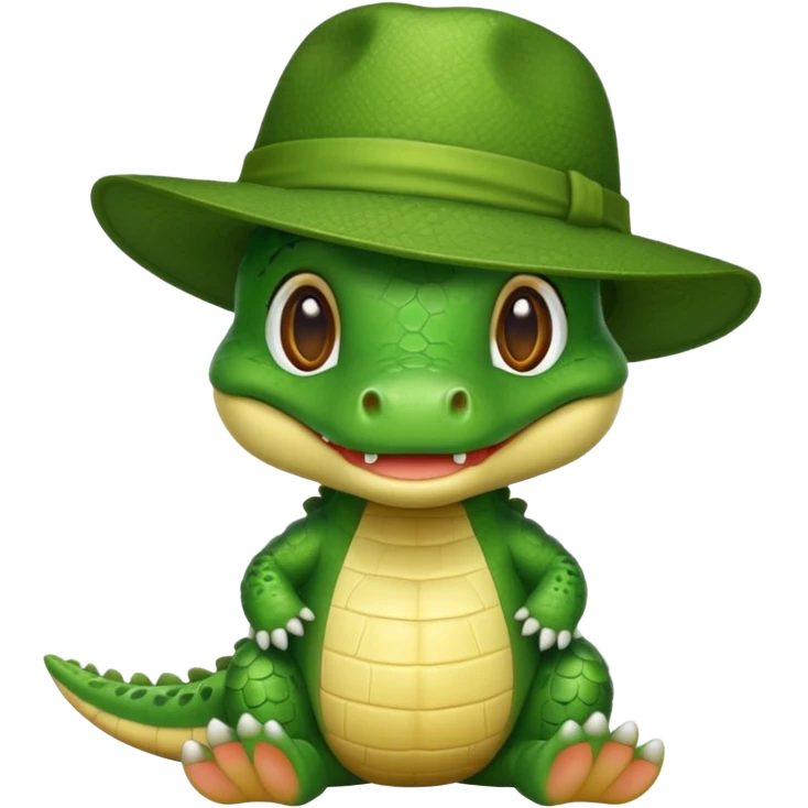 baby crocodile in hats emoji