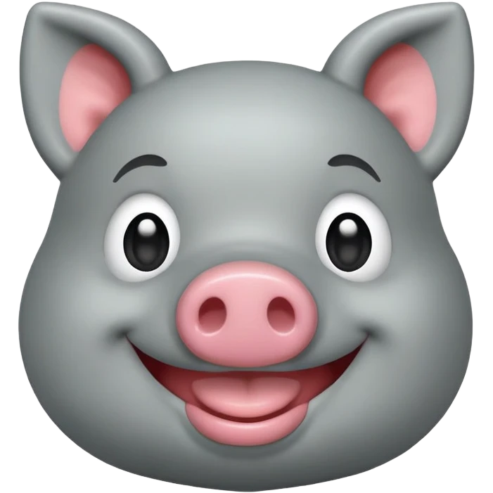 Hybrid of Dmitri Puchkov and rubber pig emoji