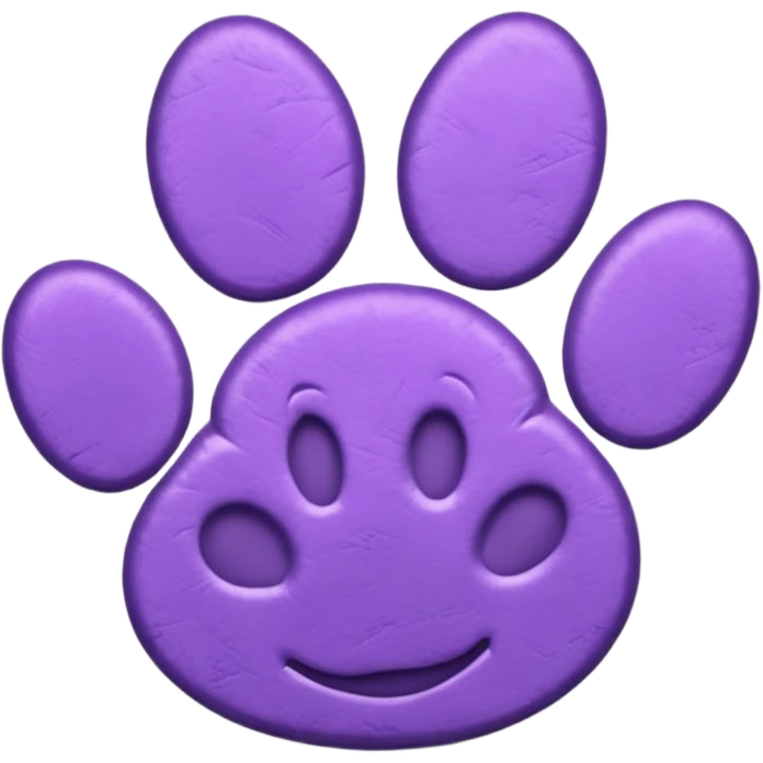 purple pawprint emoji
