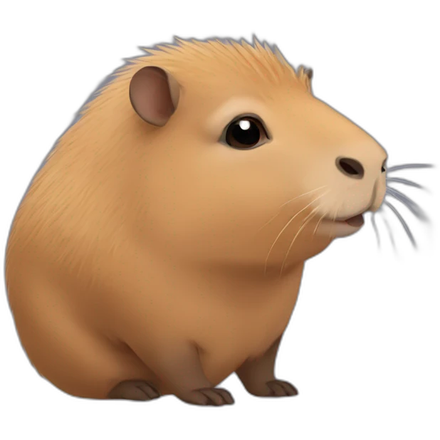 Capybara eyelashes cute emoji