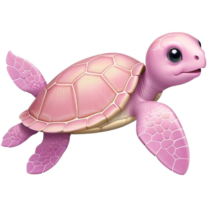 cute light pink baby turtle swimming with tiny flippers emoji
