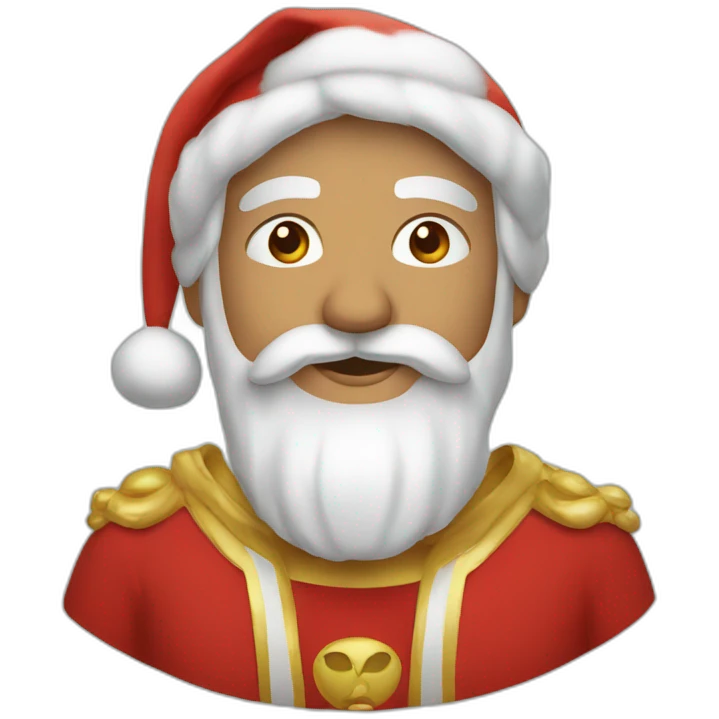 Buda disfrazado de papá noel emoji