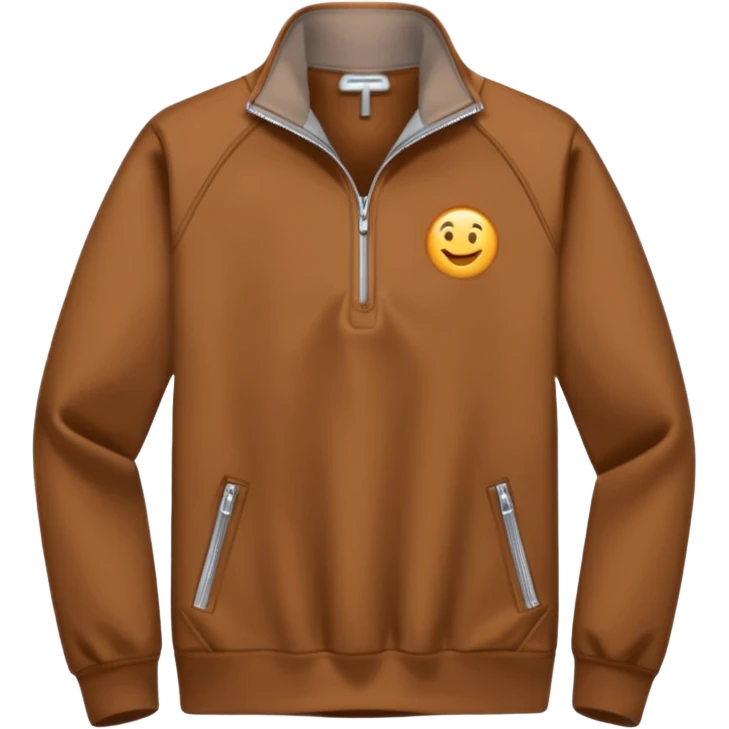 Half zip brown quarter zip emoji