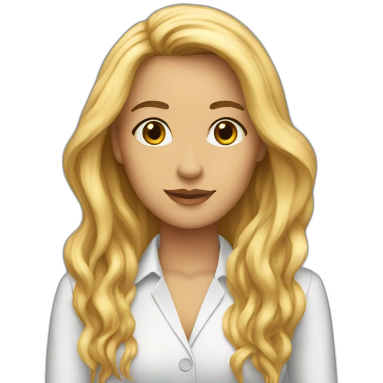 beautiful-woman-psychologist-long-hair emoji