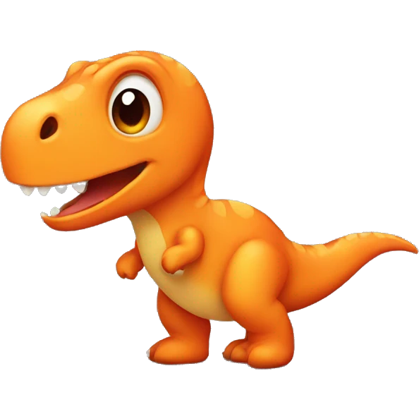 Small orange dinosaur emoji