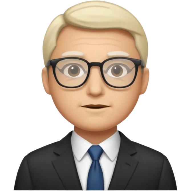 Person in suits wearing glasses emoji