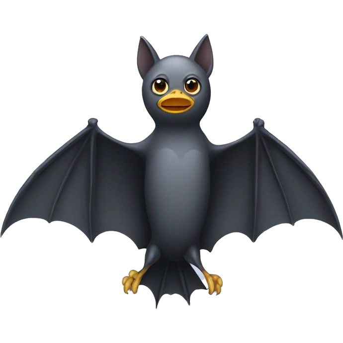 a bat with seagull wings emoji