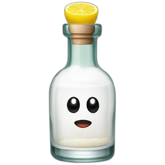Tequila shot with salt and lemon  emoji