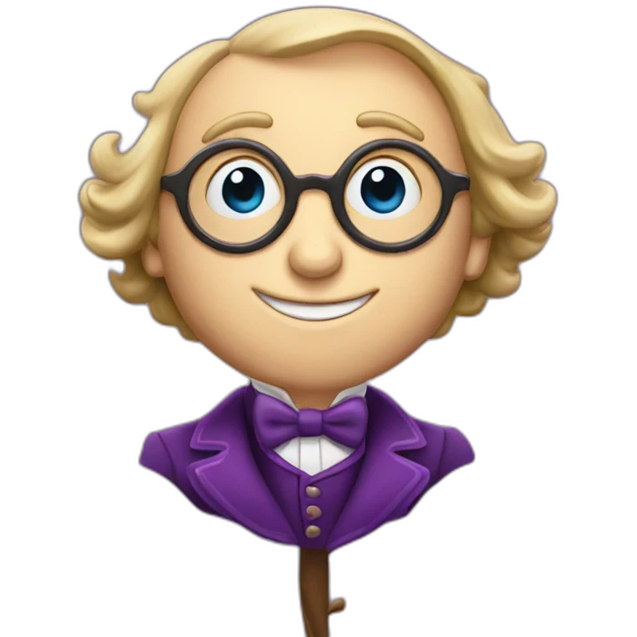 willy wonka taking a selfie emoji