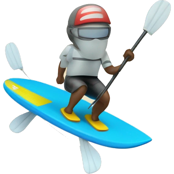 kitboarder mail with hydrofoil under board emoji