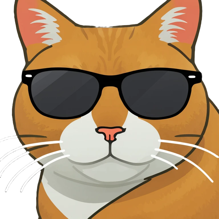 Cat with sunglasses emoji