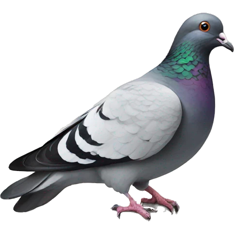 pigeon painting art emoji