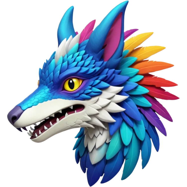 Epic complex detailed aesthetic-scenic-Fakémon-Trico-Sergal-Vernid-creature emoji
