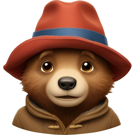 Paddington bear shy smile emoji