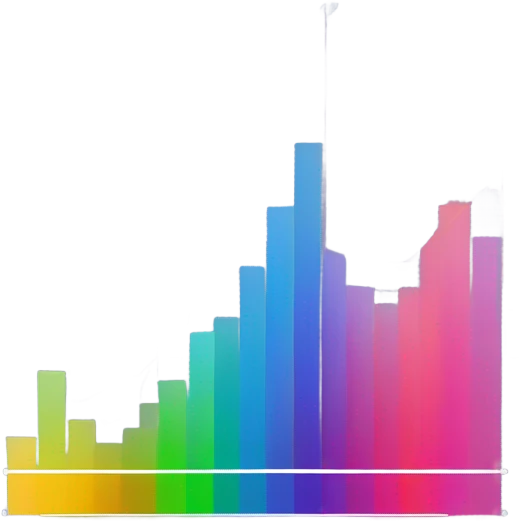 vaporware color trending up chart, up and to the right emoji