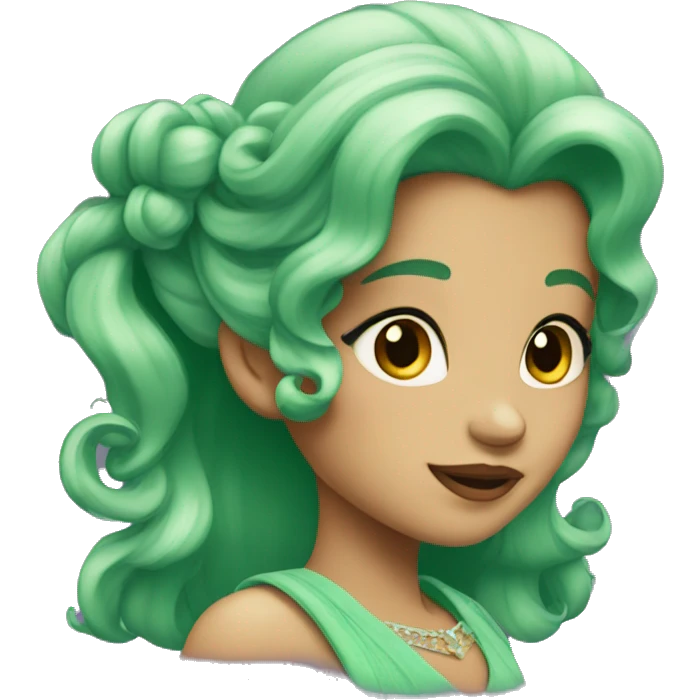 princess with green hair emoji