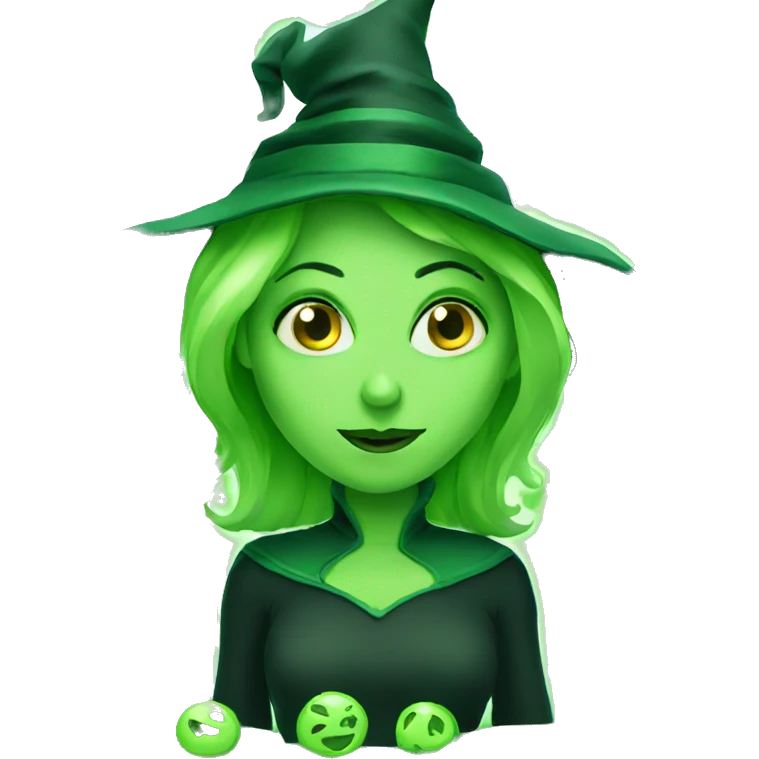 green evil witch emoji
