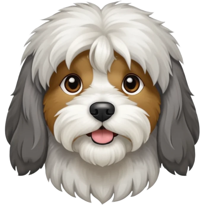 Tibetan terrier with an underbite emoji