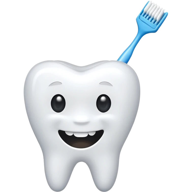 Tooth and toothbrush emoji