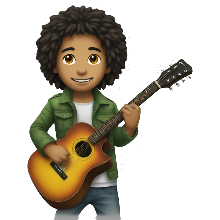 body Bob marley kid with guitar emoji