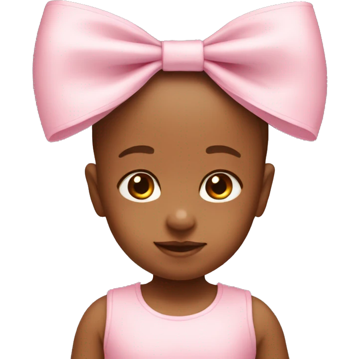 Baby pink thin bow  emoji