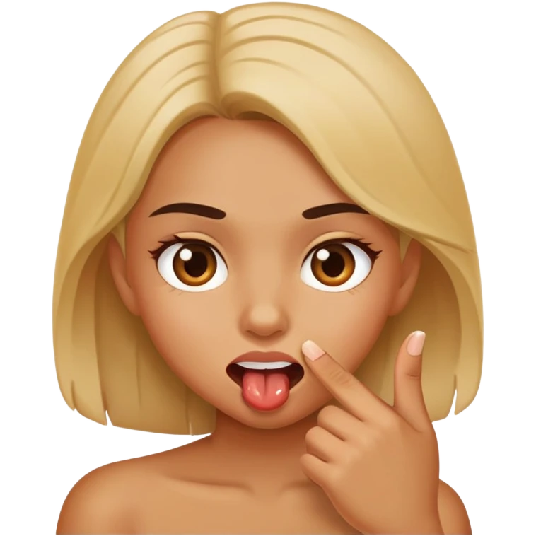 girl biting her finger  emoji