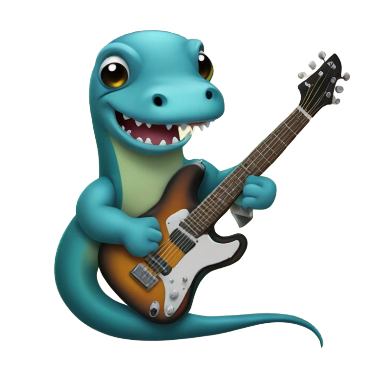Electric eel playing guitar emoji