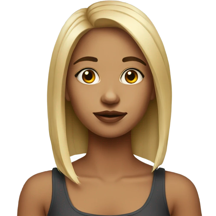 real style portrait girl  emoji