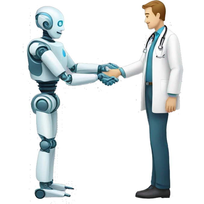 doctor handshake with robot emoji