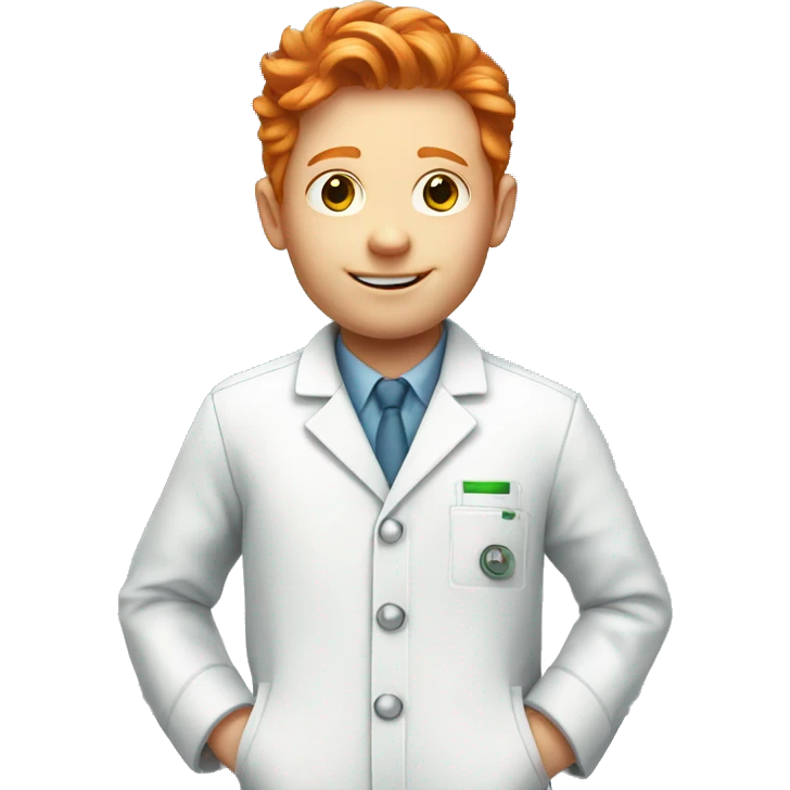 ginger hair boy in chemistry suit  emoji