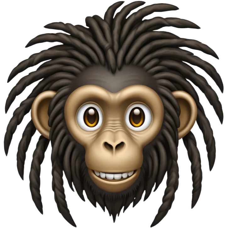 Black monkey with dreadlocks  emoji