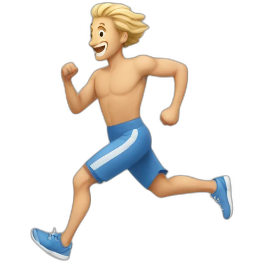 Running White man emoji