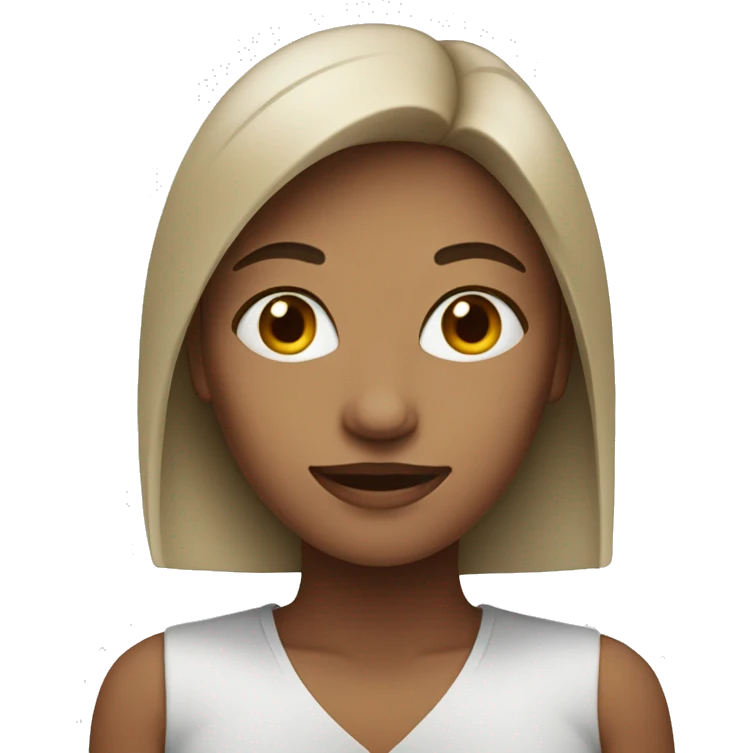 a woman on white backdrop emoji