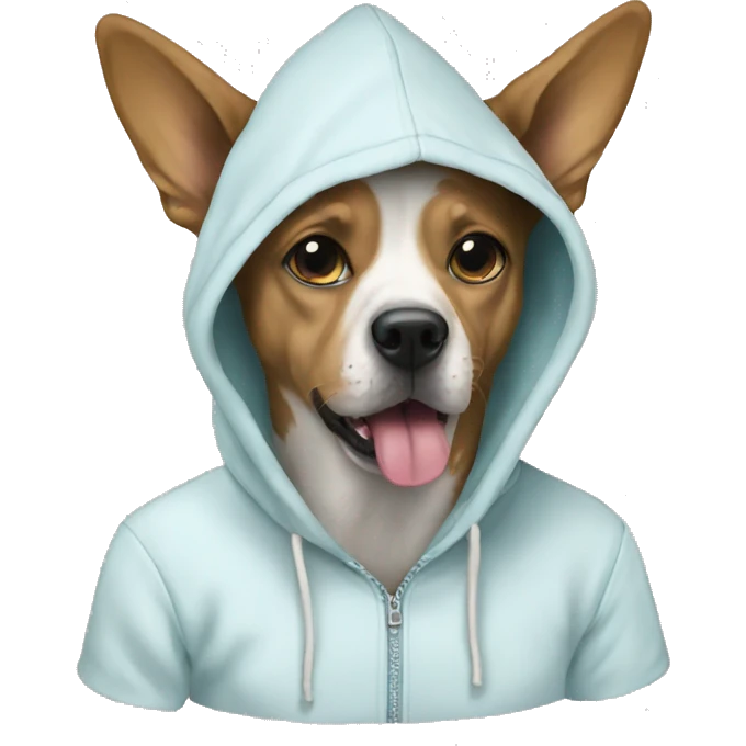 Dog eating hoodie emoji