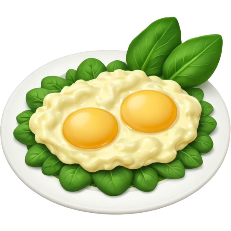 Uova strapazzate con spinaci emoji