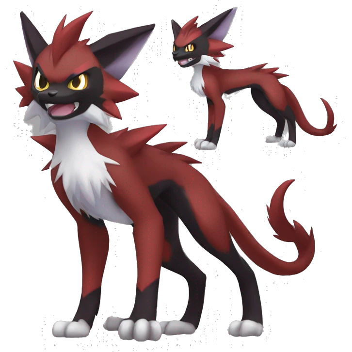 Noivern-Litten-Zorua-Zoroark-Nargacuga-Lycanroc-Torracat-Fakemon-hybrid emoji
