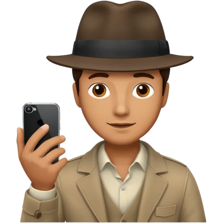 Guy on a fedora and Smartphone  emoji
