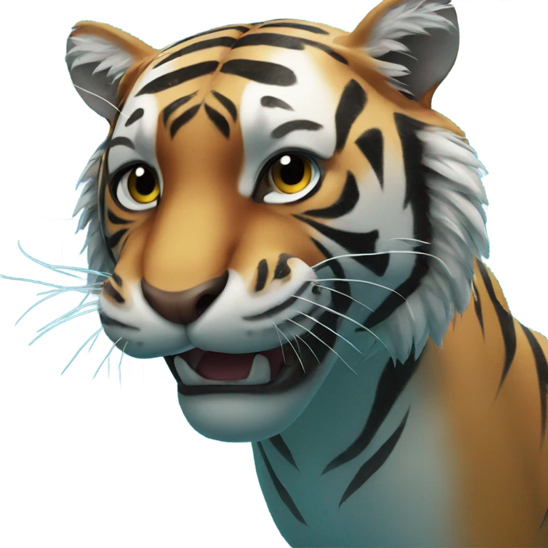 Swimming tiger  emoji