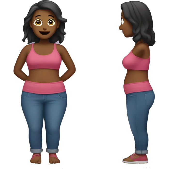 A woman's flat belly emoji