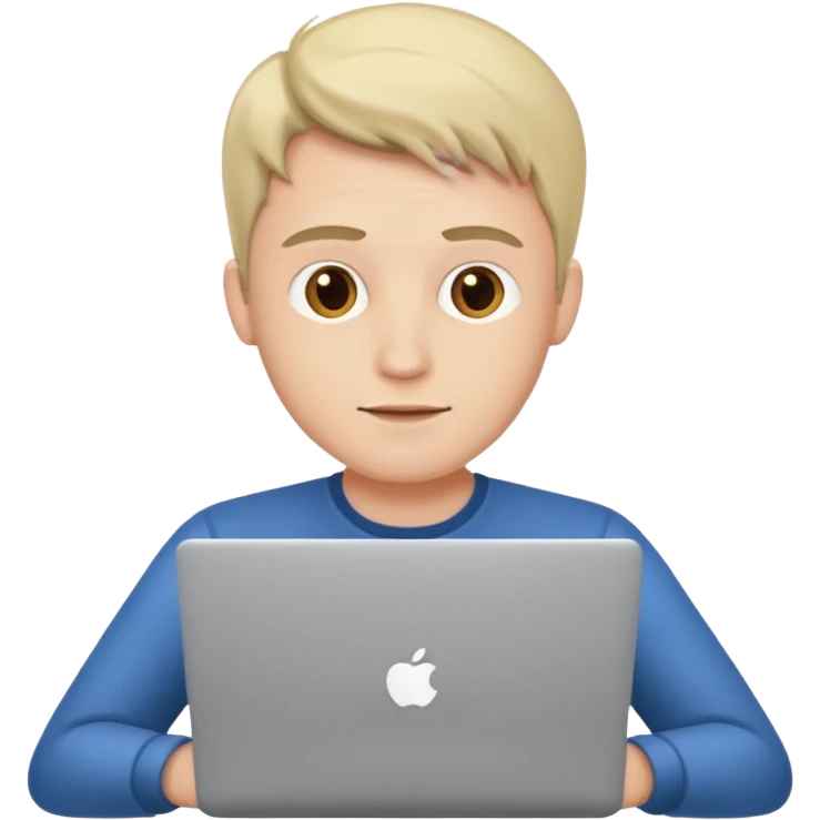man work to laptop emoji