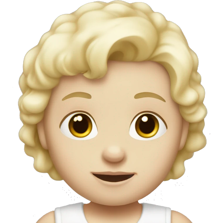 A  white-skinned,  blond-haired  infant. emoji