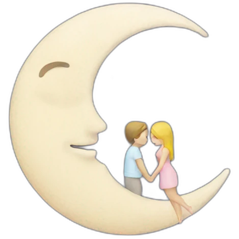 Couple in the moon emoji