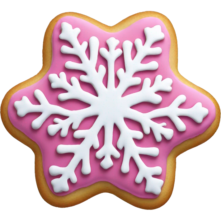 pink snowflake cookie  emoji