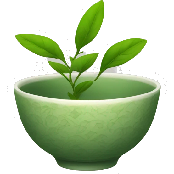 Japanese green tea bowl.  emoji