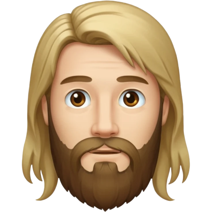 refree long hair and a beard but no moustache  emoji
