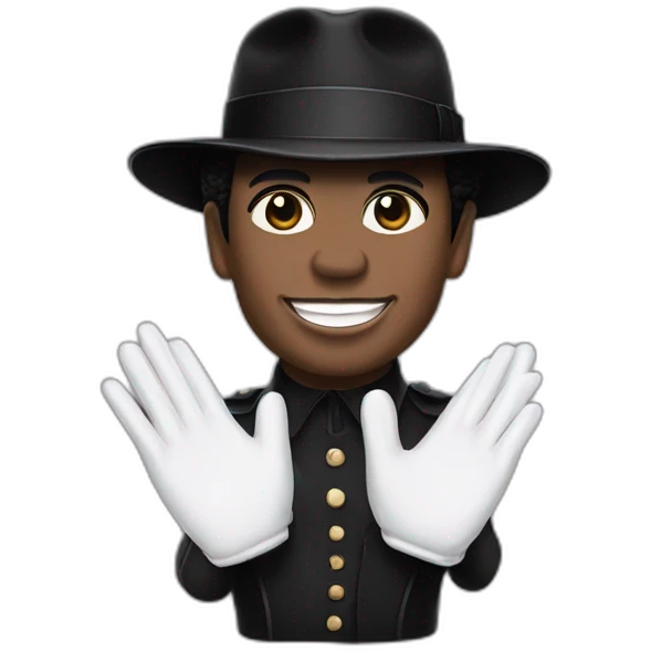 Mickael Jackson with a white glove and his hat emoji