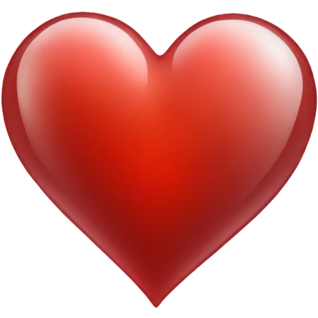 Red transparent clear heart emoji