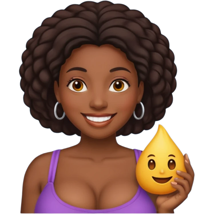 Woman black with big titties emoji