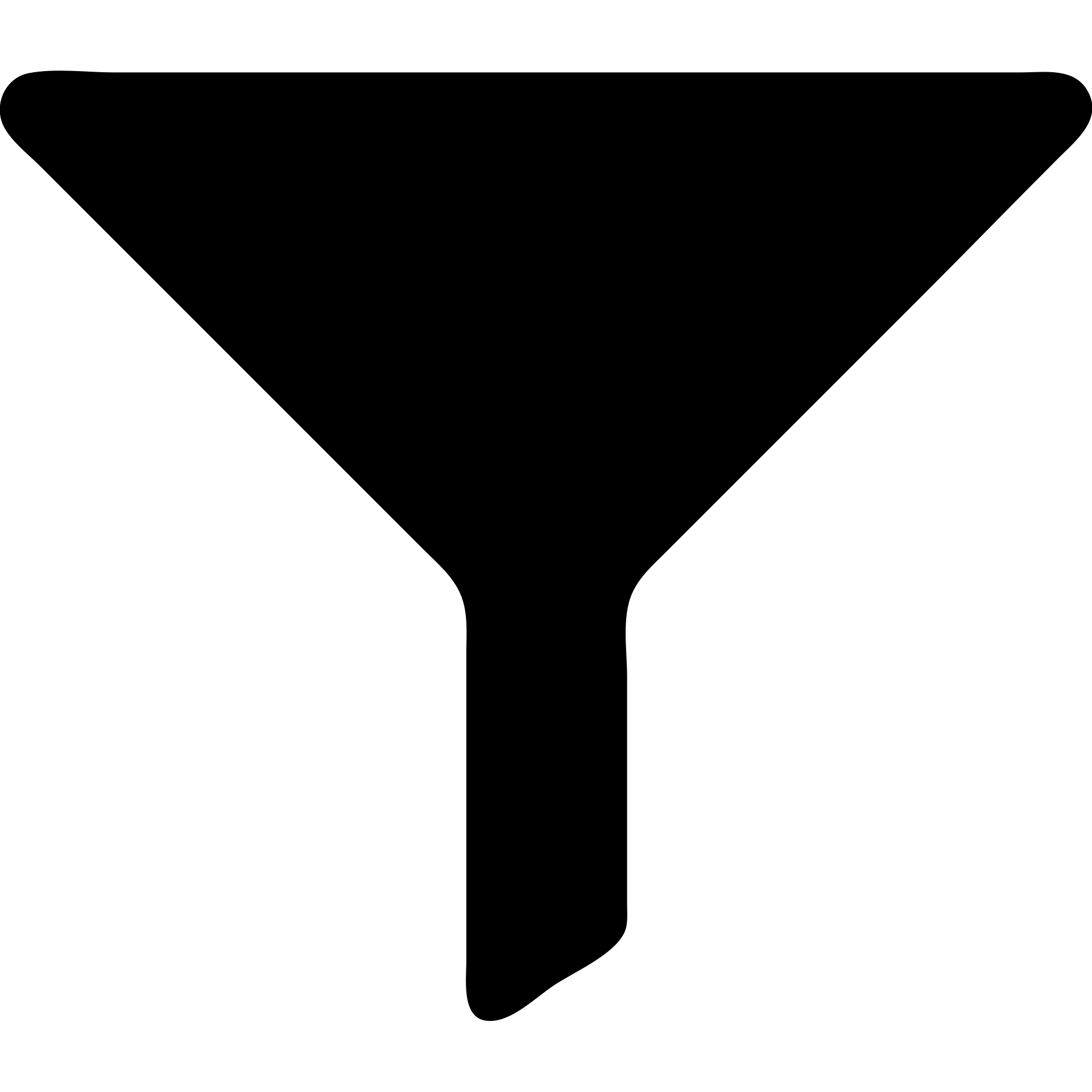 solid black filled icon of a wide-mouthed funnel with a short stem, minimal design emoji